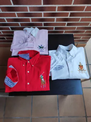 Lote 3 Camisas m.l. Hombre talla M Polo Ralph Laur