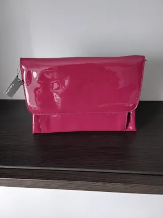 Bolso Cartera Parfois Rosa Charol Cadena