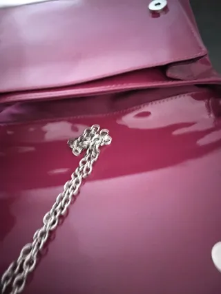 Bolso Cartera Parfois Rosa Charol Cadena