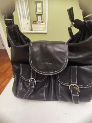 Bolso CAROLL negro piel