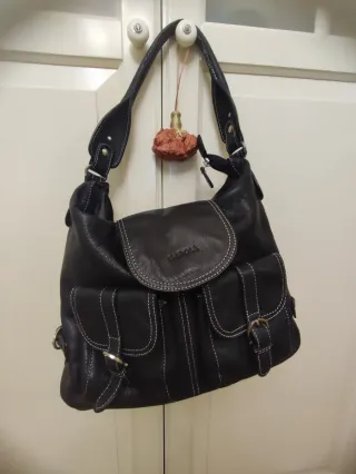 Bolso CAROLL negro piel
