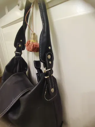 Bolso CAROLL negro piel