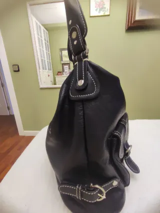 Bolso CAROLL negro piel