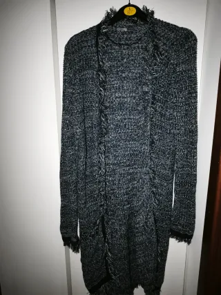 Cardigan blu/bianco taglia M