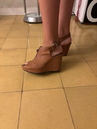 Cuñas PONS QUINTANA Piel Marrón