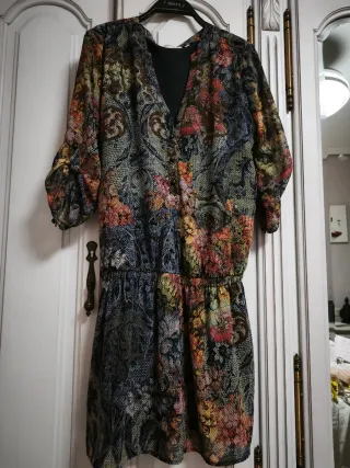 Vestido gasa Sfera estampado M