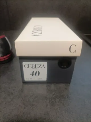 Manoletinas Cereza Gris/Rojo Talla 39 y 40