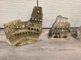 Lote decoración acuario ruinas romanas