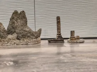 Lote decoración acuario ruinas romanas