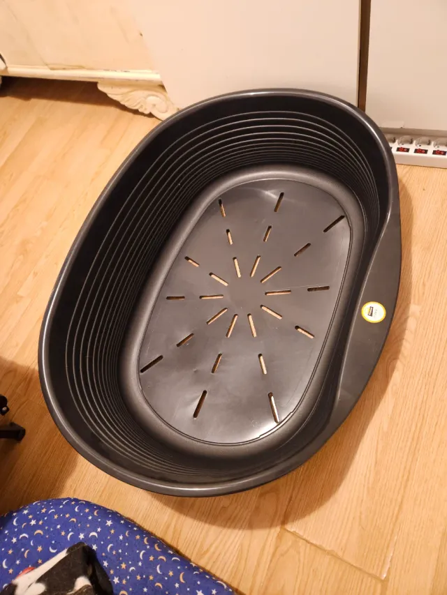 Cesta cama para perro negra