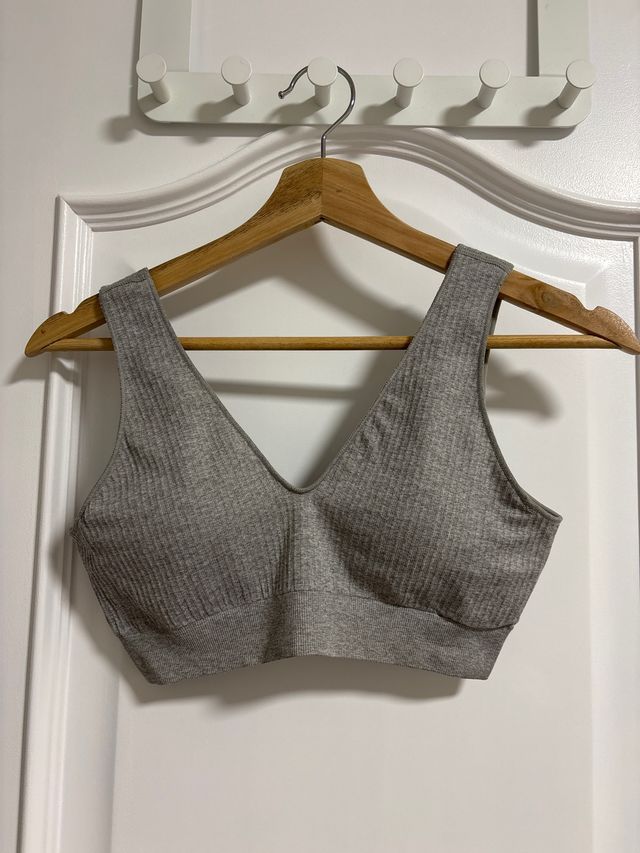 Sujetador deportivo gris