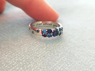 Anillo piedras azules plata de ley