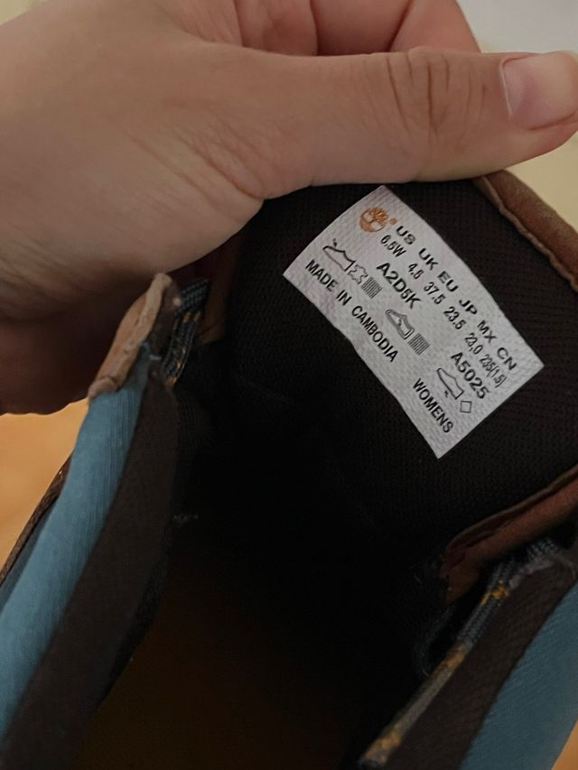 Botas Timberland Marrones y Turquesa