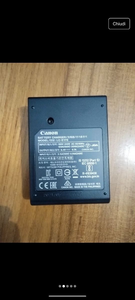 Caricabatterie Canon LC-E17E