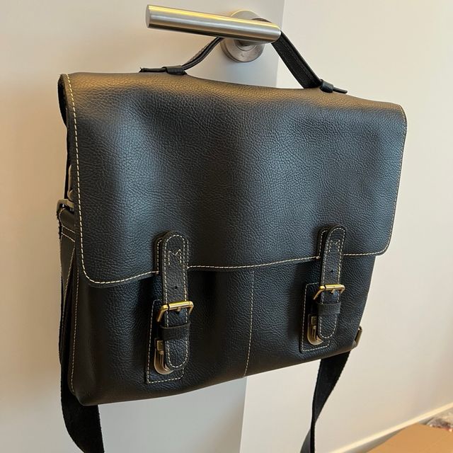 Bolso Cuero Marrón oscuro Tipo Satchel