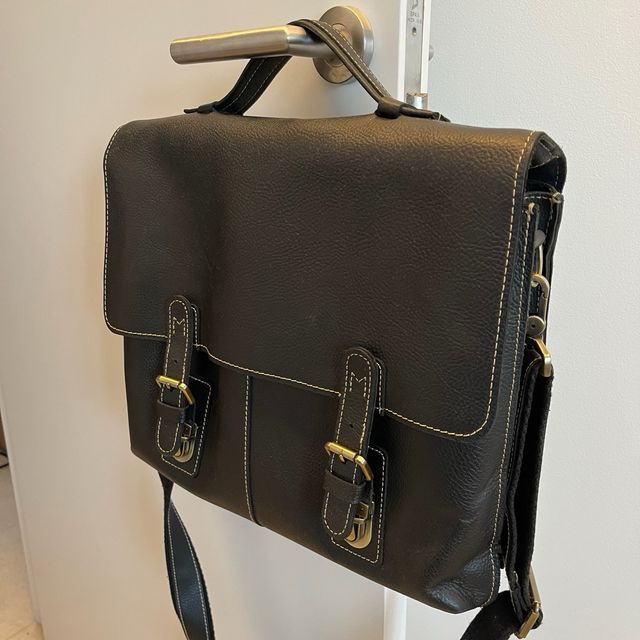 Bolso Cuero Marrón oscuro Tipo Satchel