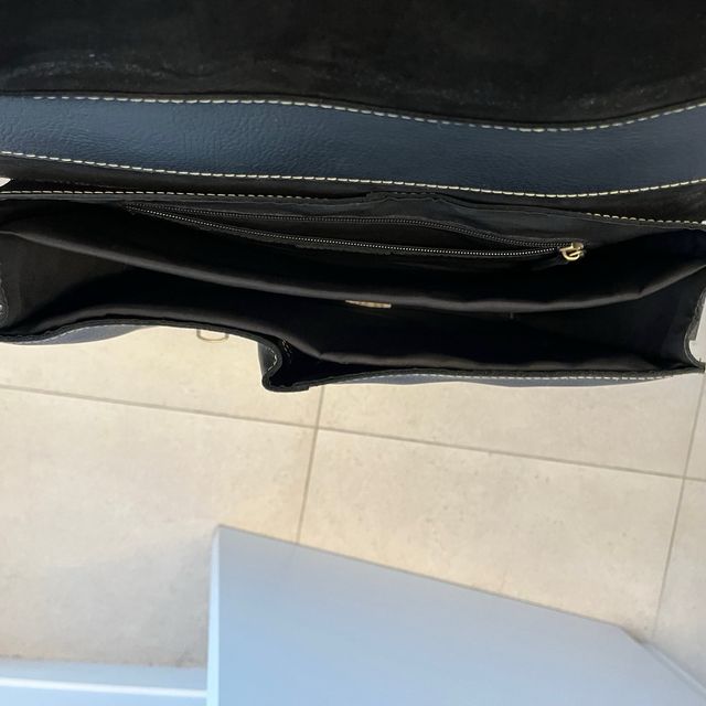 Bolso Cuero Marrón oscuro Tipo Satchel