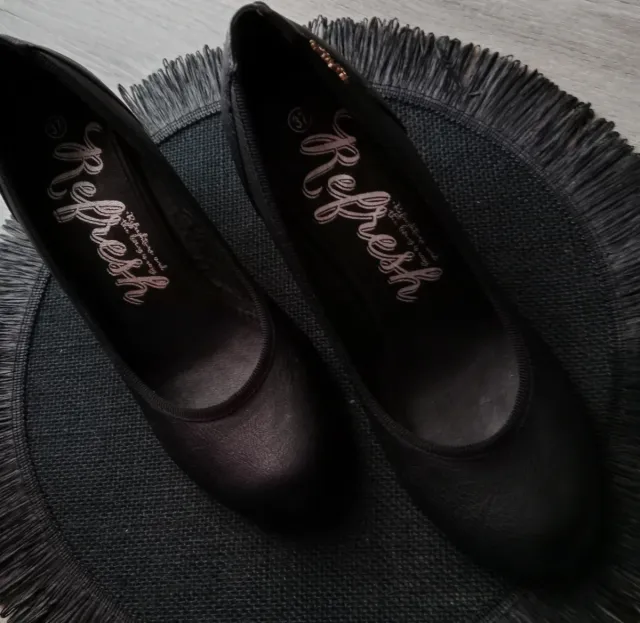 Zapato cuña negro Refresh talla 37