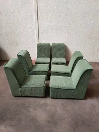 Sofa Modular Tela Pana Mid Century