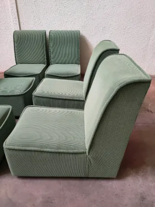 Sofa Modular Tela Pana Mid Century