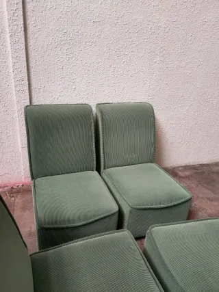 Sofa Modular Tela Pana Mid Century