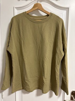 Sudadera verde manga larga