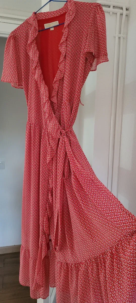 Vestido Michael Kors floral rojo talla M