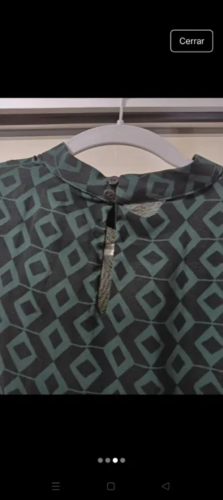 Vestido Zara verde estampado