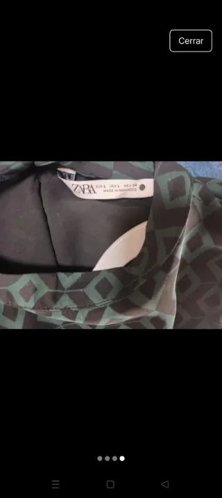 Vestido Zara verde estampado