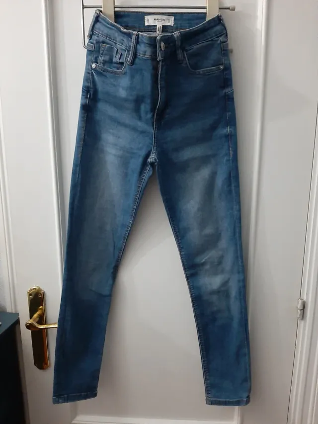 Pantalón vaquero niña Mango azul