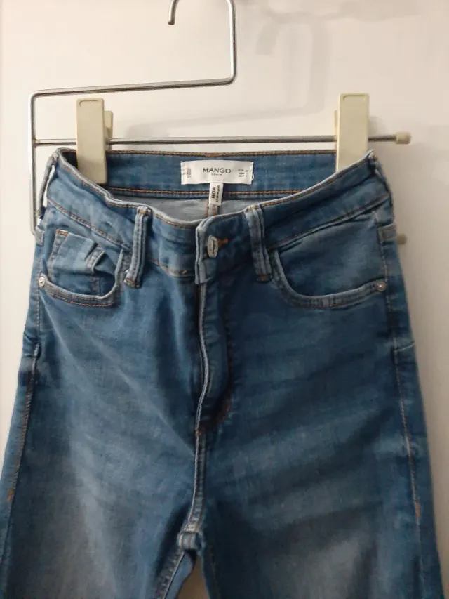 Pantalón vaquero niña Mango azul