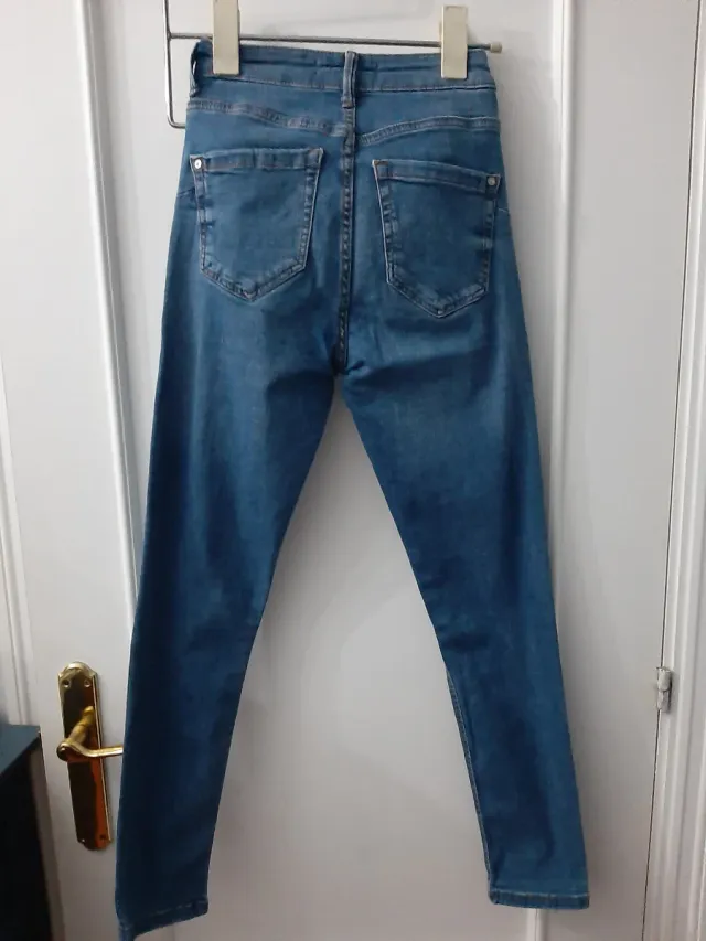 Pantalón vaquero niña Mango azul