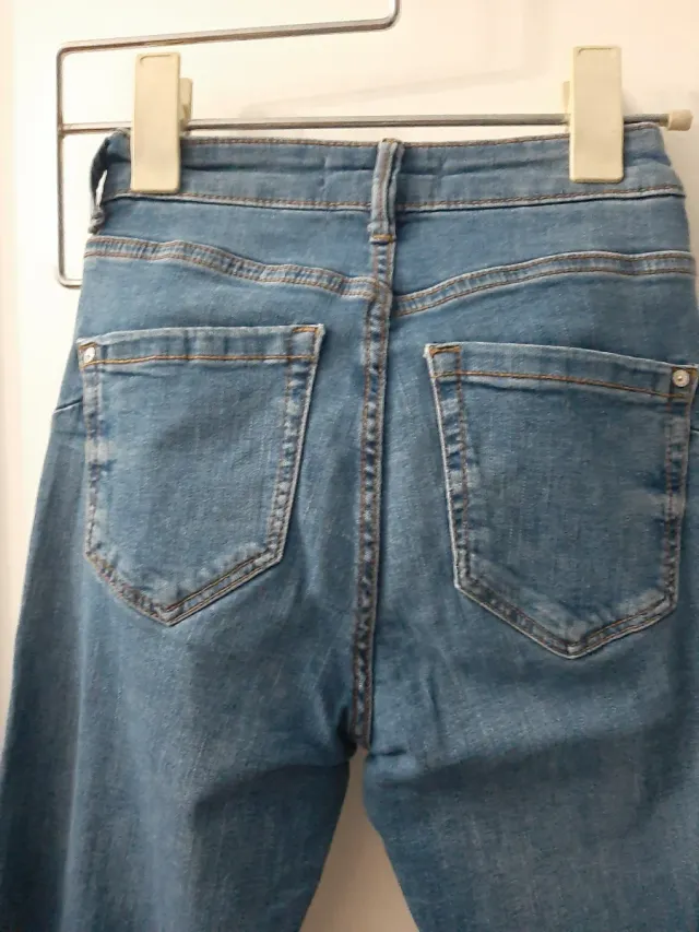 Pantalón vaquero niña Mango azul