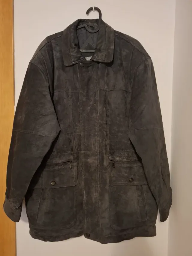 Chaqueta Vintage Ante Gris