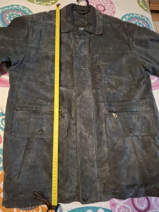 Chaqueta Vintage Ante Gris