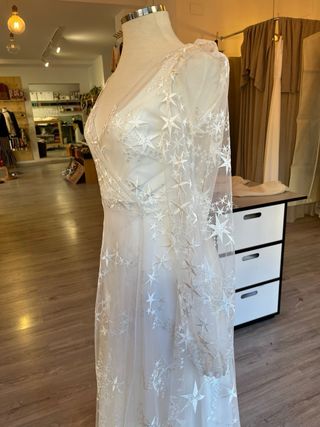 Vestido Novia Artesano de encaje de Estrellas