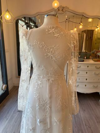 Vestido Novia Artesano de encaje de Estrellas