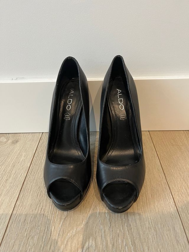 Zapatos Peep Toe Piel ALDO Negros