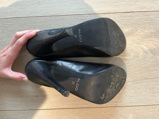 Zapatos Peep Toe Piel ALDO Negros