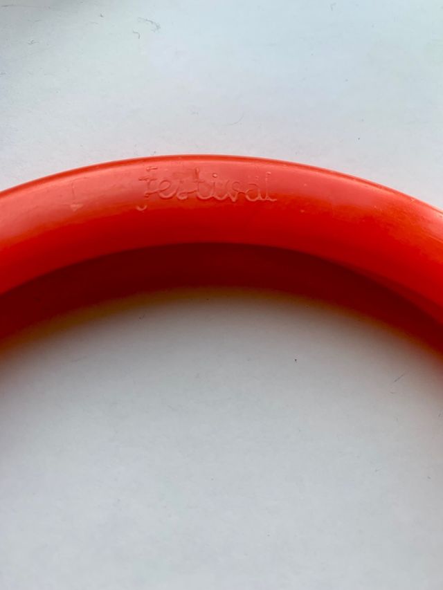 Borsa a rete vintage arancione