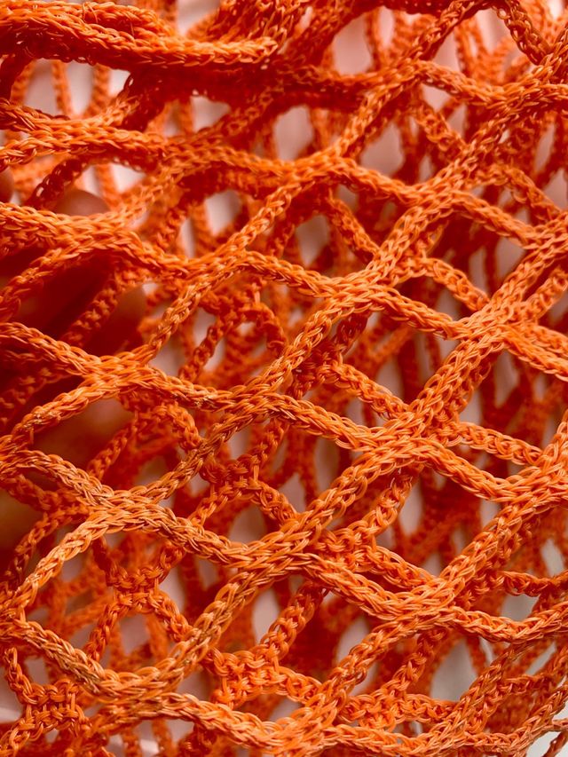 Borsa a rete vintage arancione