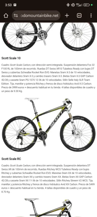 Bicicleta Scott MTB