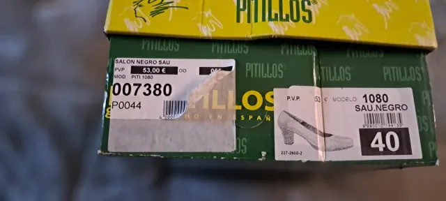 Zapatos de salón Pitillos Talla 40 Negros