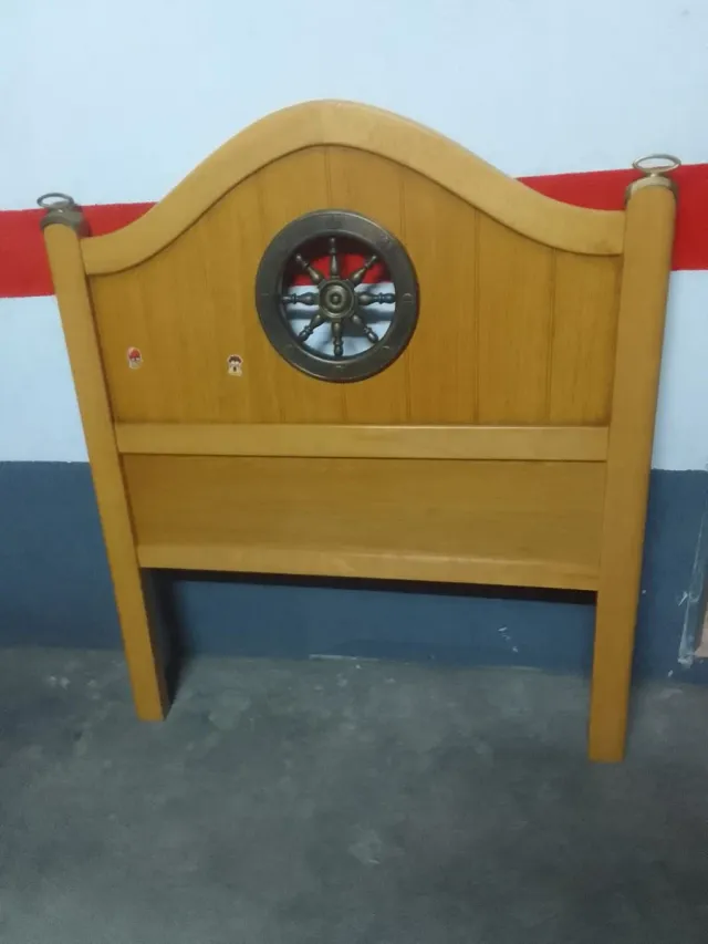 Cabezal de madera detalle timón 90.