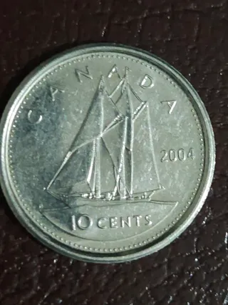 Lotto 2 Monete Canadesi da 10 Centesimi