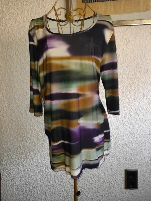 Camiseta larga estampada multicolor