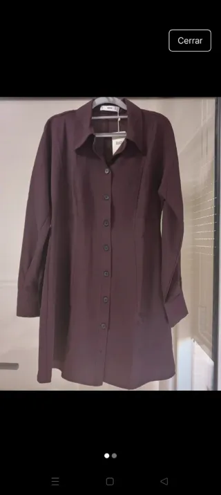Vestido camisero Mango morado
