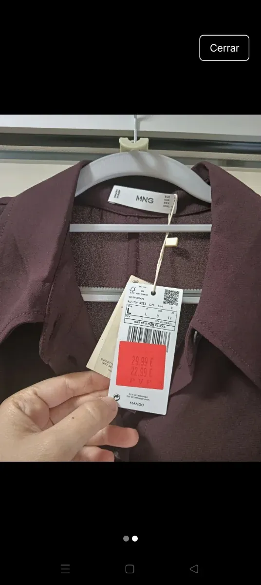 Vestido camisero Mango morado