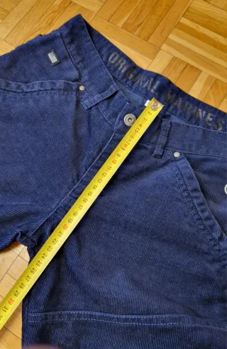 Pantaloni in velluto blu