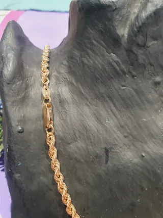 Cordon Cubano 60cm Oro 18k SEMI MACIZO 4.50Mm.